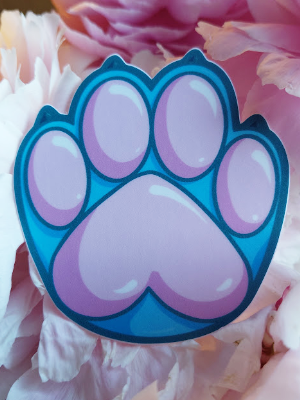 Paw Sticker - Aqua
